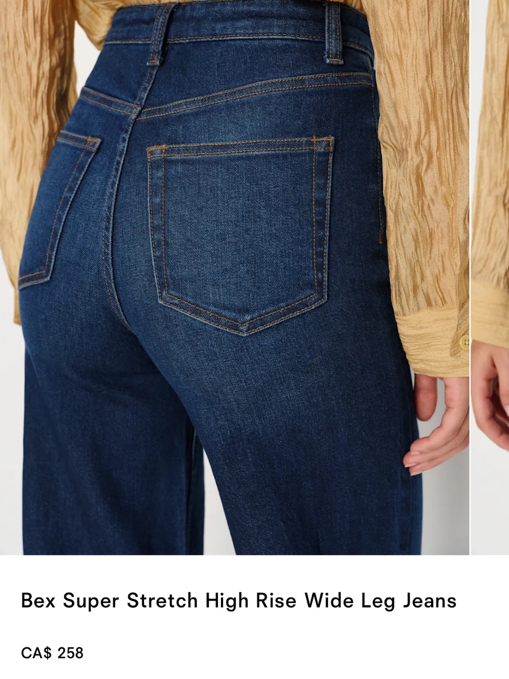 NWT Reformation BEX Wide-Leg High-Rise Jeans in Dark Blue - Picture 2 of 8